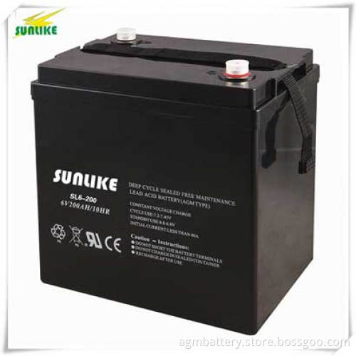 6V 200ah AGM VRLA Battery Maintenance Free Battery for UPS & Solar